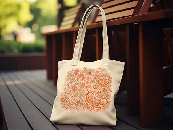 Embroidered Canvas Tote Bag