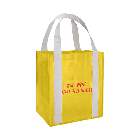 Golden Tote With Depath Cotton Handles