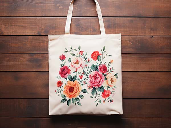Printed Canvas Tote Bag
