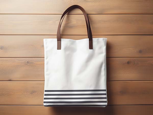 Stripe Canvas Tote Bag