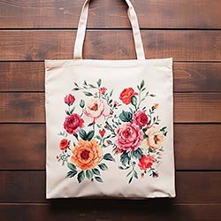 Tb Collection Printed Canvas Tote Bag