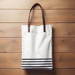 Tb Collection Stripe Canvas Tote Bag