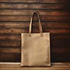 Tb Thmbnail Canvas Tote Bag With Brown Handles