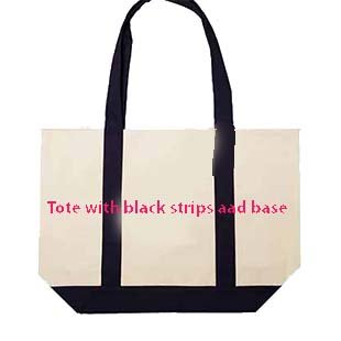 Tote Bag With Black Handles And Base