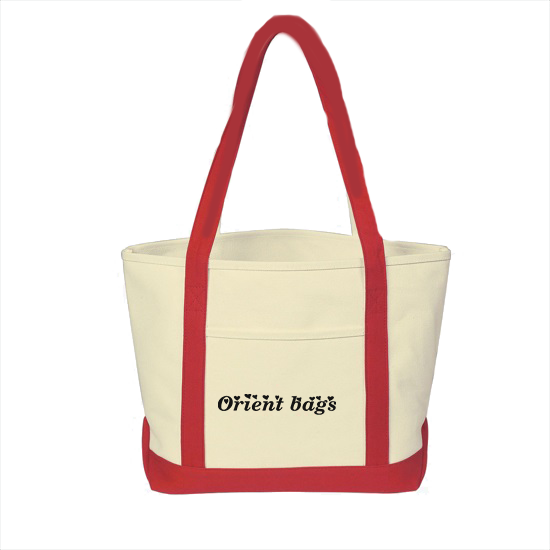 Tote Bag Wth Maroon Color Handle And Straps