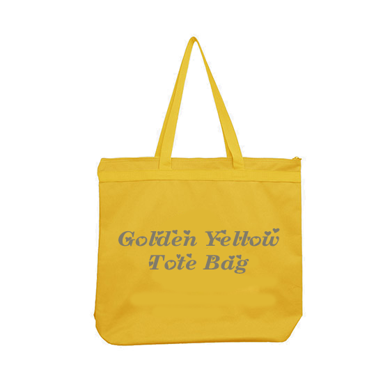 Twill Cotton Golden Yellow Tote Bag