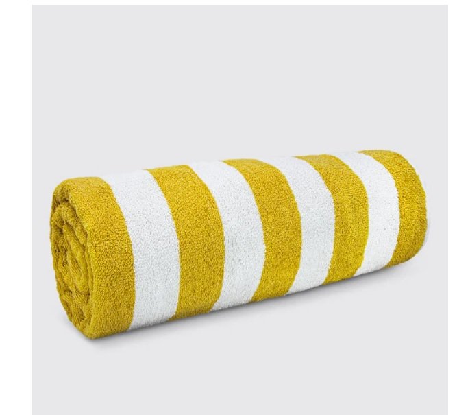 Pool Towel Yellow Orange Stripe Bath Towel