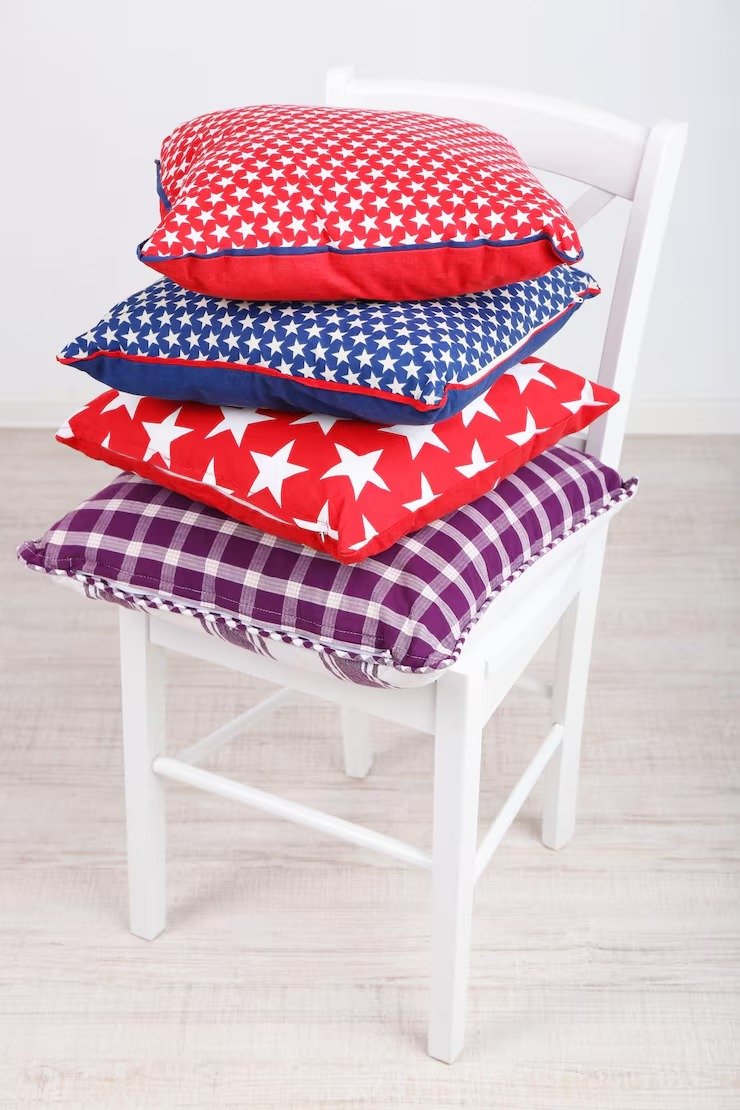 Chair Cushions Covers Bright Pillows Room