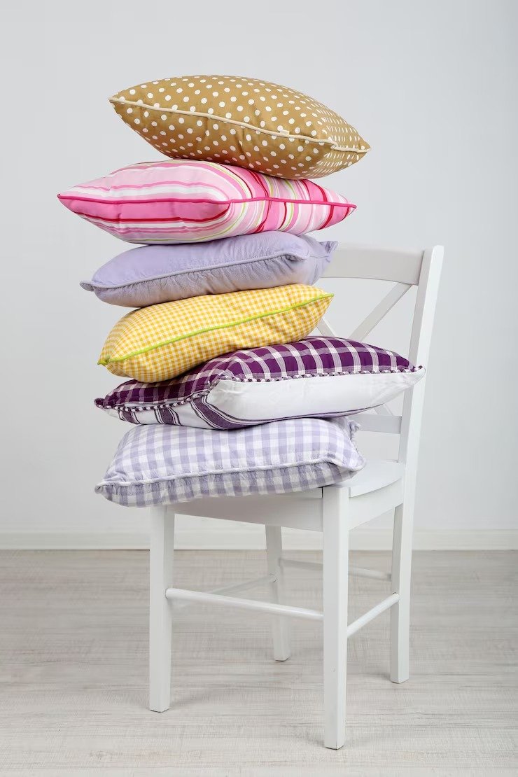 Chair Cushions Covers Bright Pillows Room