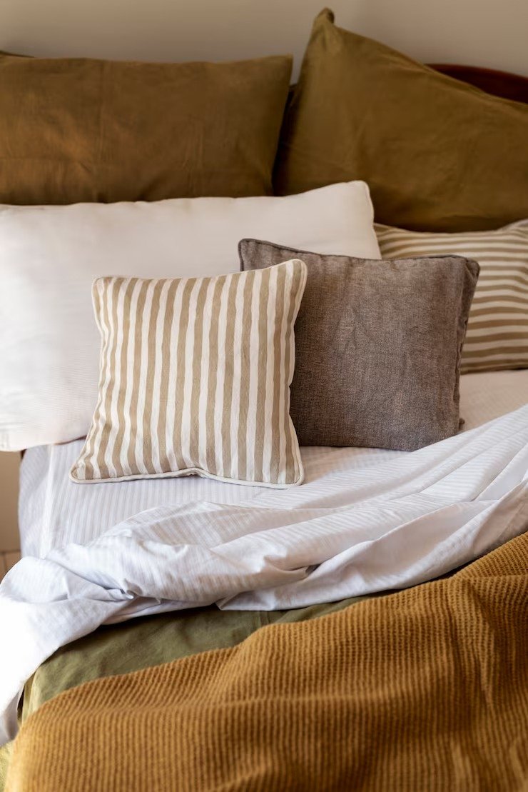 Chair Cushions Covers High Angle Cozy Bed Arrangement
