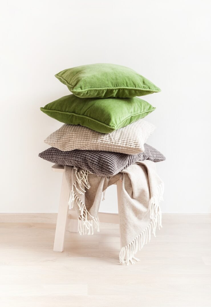Cushions Covers Gray Green Throw Cozy Home