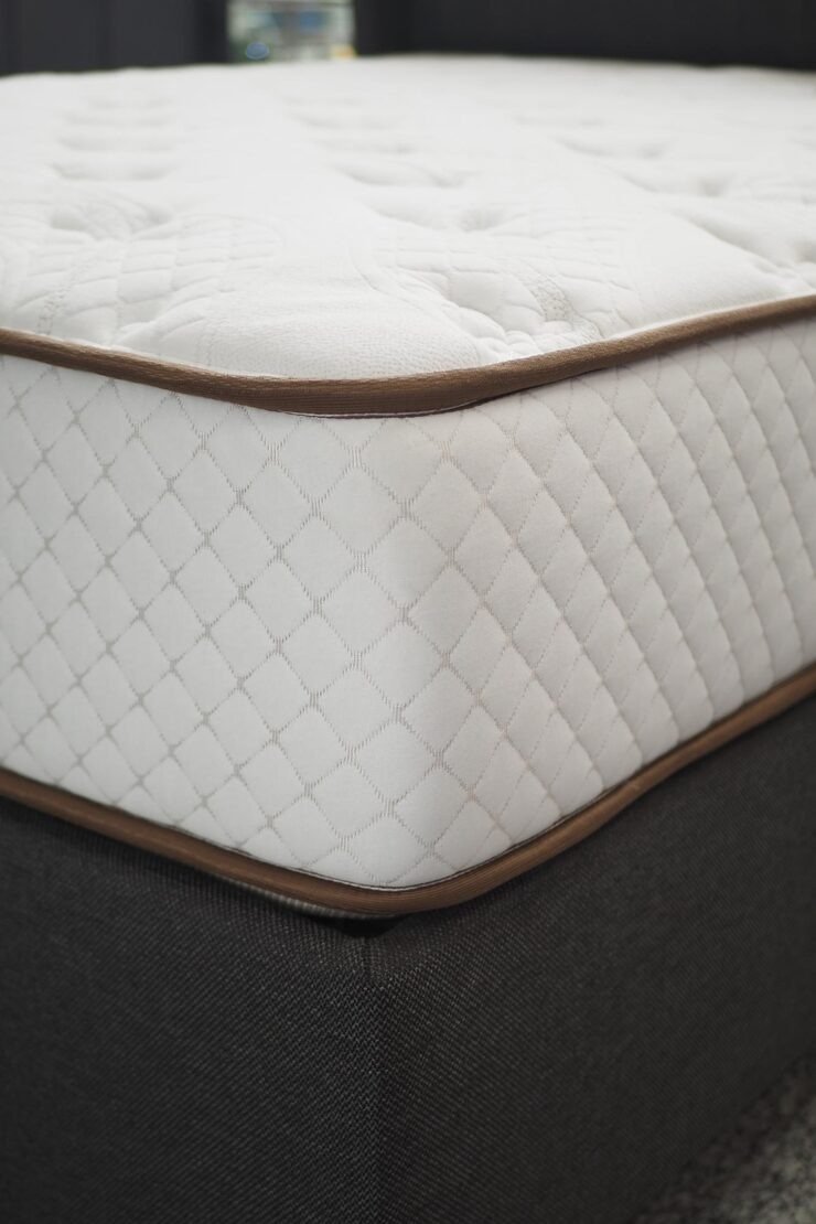 Bed Foams Detailed White Mattress Showcasing Knitted Offering Comfor