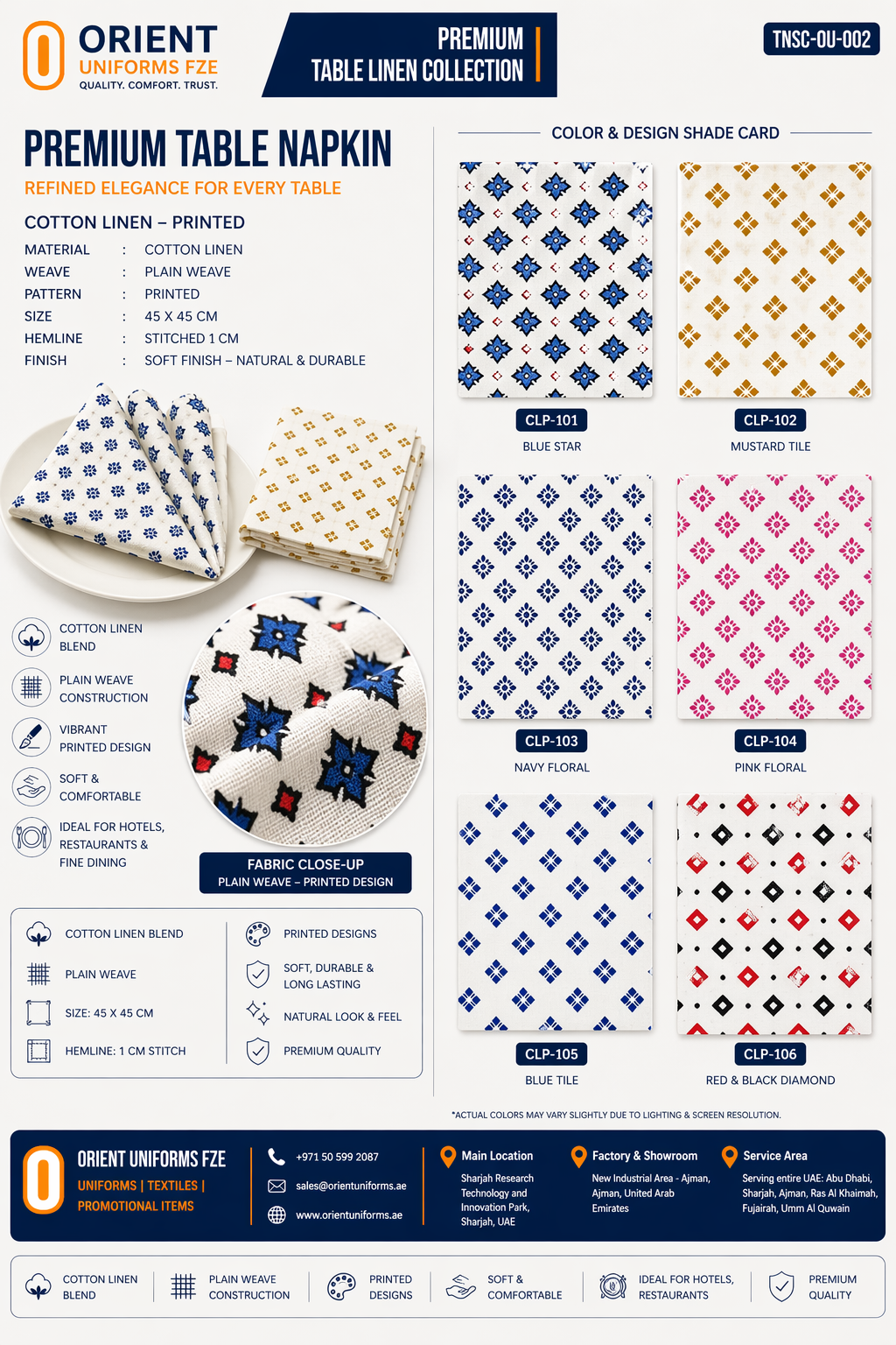 Table Napkin Option