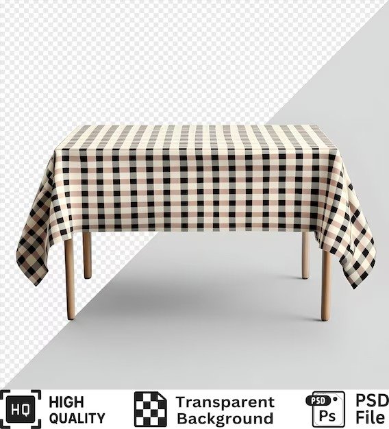 Table Covers Cloth Checkered Tablecloth Brown Pink Black Wooden Isolat