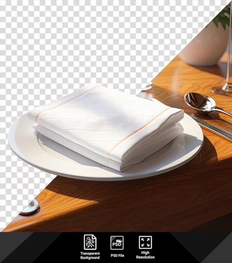 White Cotton Linen Table Napkin