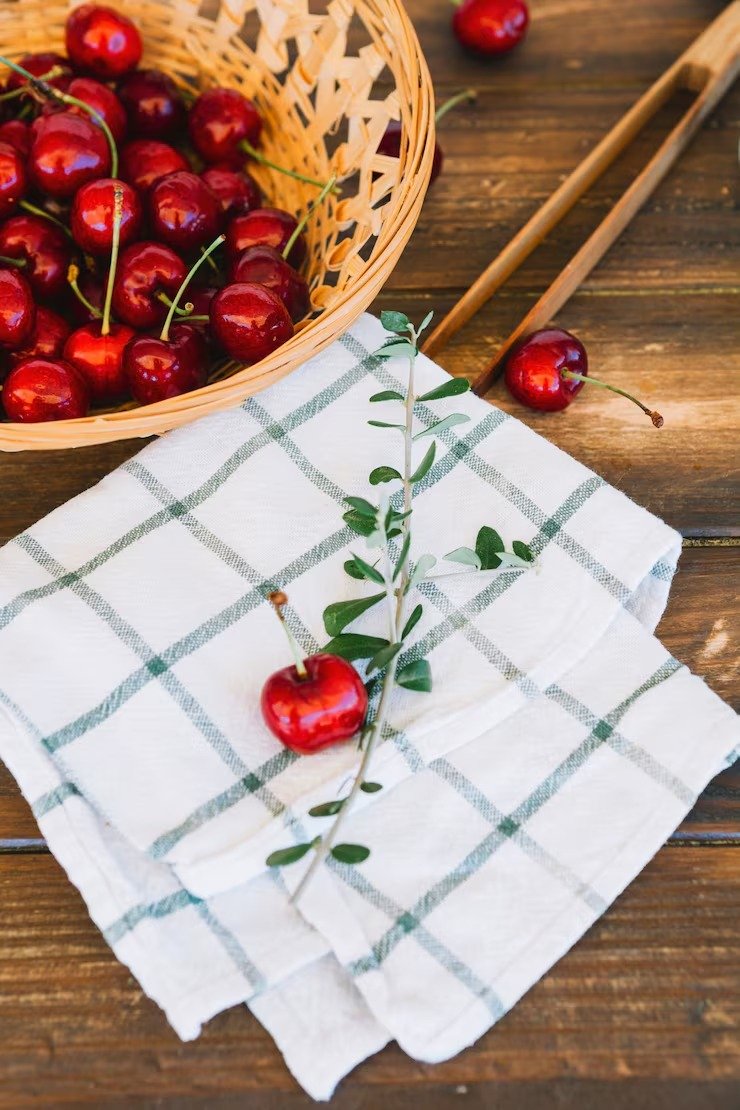White Jackuqard Kitchen Napkin