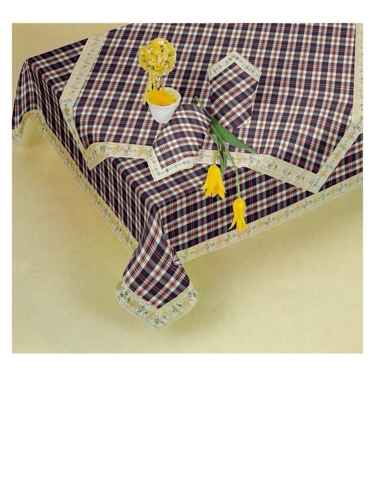 Cross Stripe Bluee White Red Table Runner