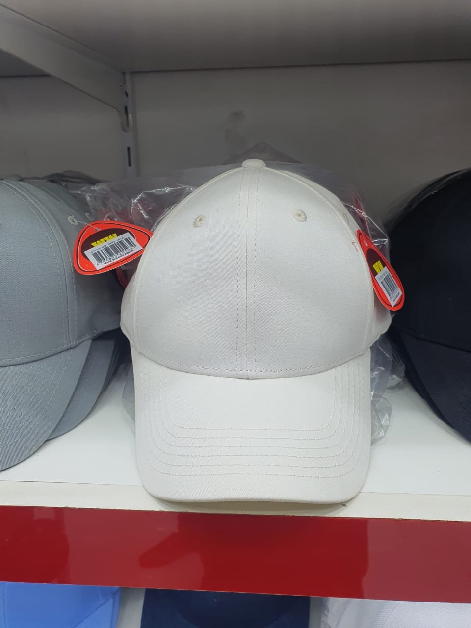 Panels White Color Cotton Cap