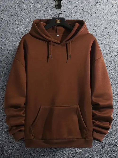 Brown Basic Hoodie Premium Cotton Fleece