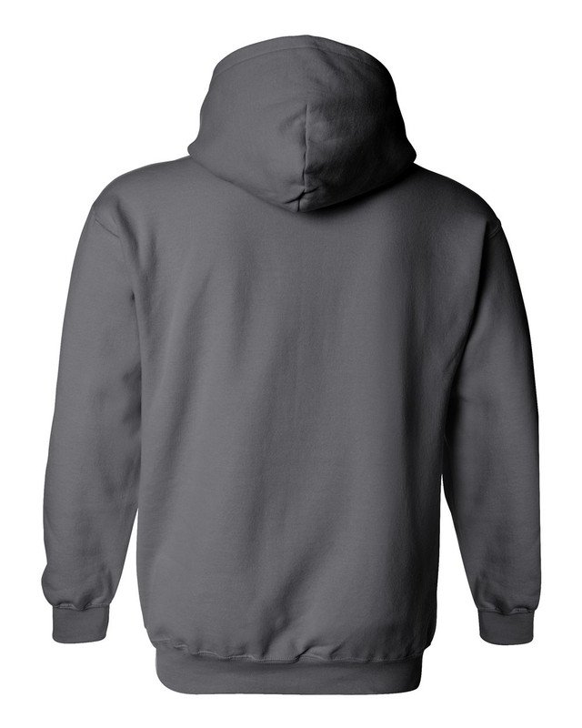 Charcoal Black Basic Hoodie Cotton Fleece