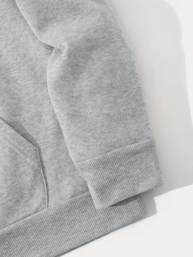 Gray Basic Hoodie Core Cotton Fleece