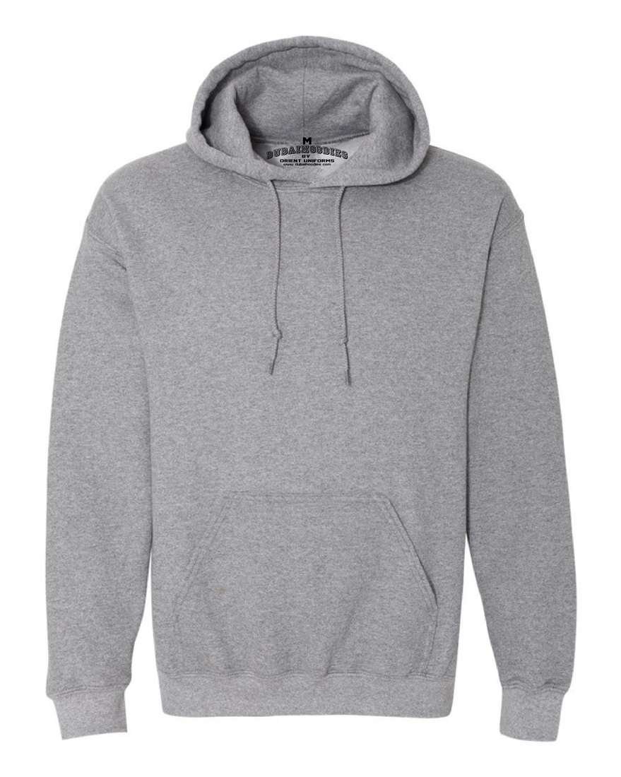 Gray Basic Hoodie Sport Cotton Fleece