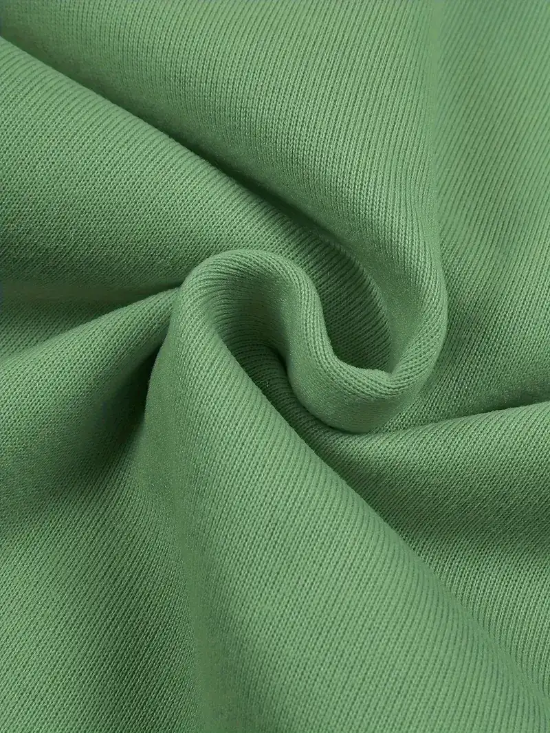 Green Basic Hoodie Olive Cotton Fleece