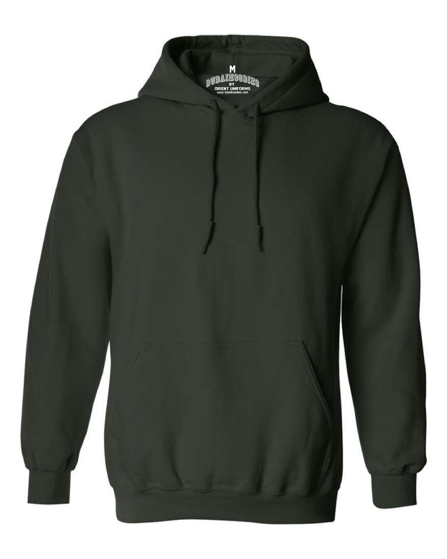 Green Basic Hoodie Premium Cotton Fleece