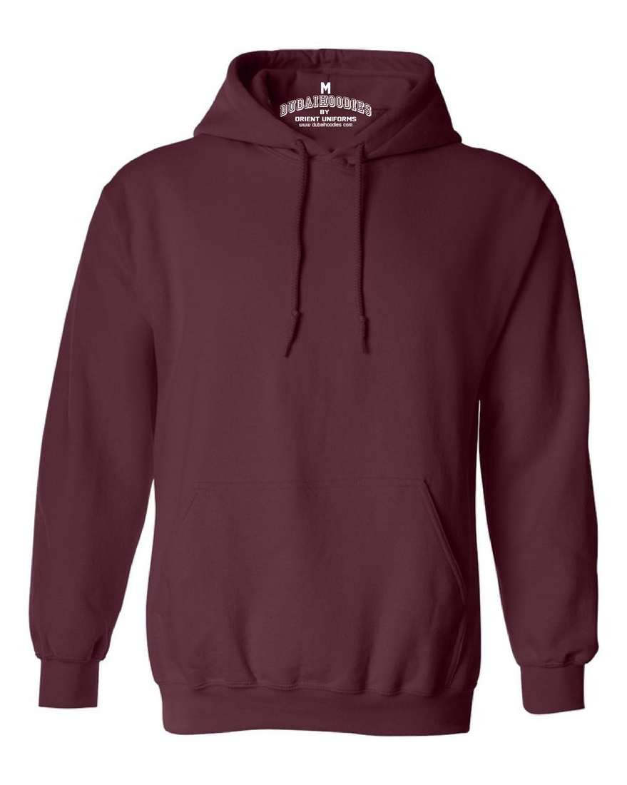 Maroon Basic Hoodie Urban Cotton Fleece