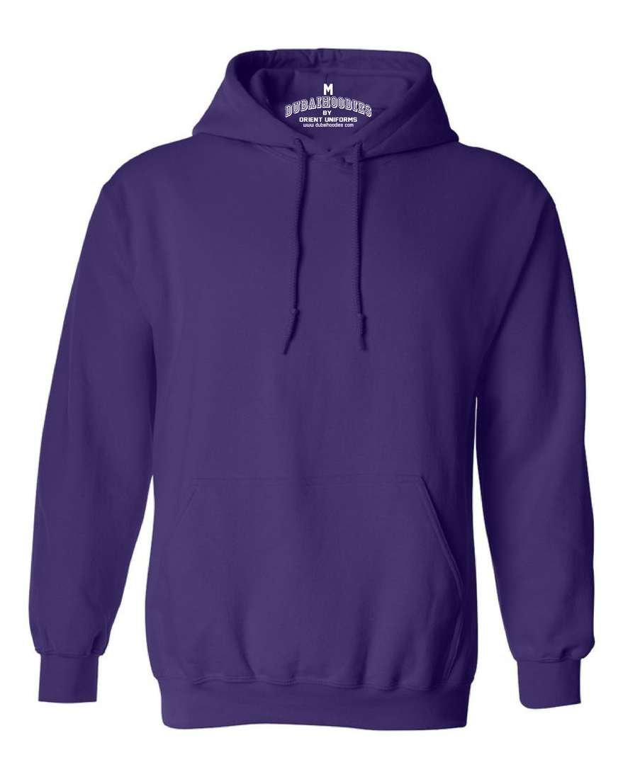 Purple Basic Hoodie Classic Cotton Fleece