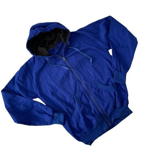 French Teery Cotton Royal Blue Hoody