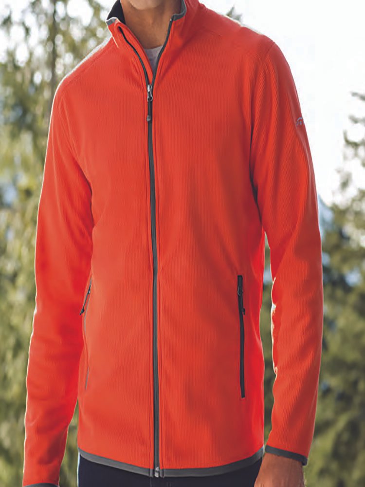 فليس Jacket سحاب باللون البرتقالي