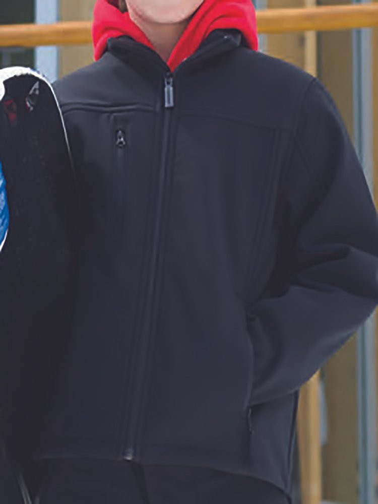 Hood فليس Jacket باللون الأحمر