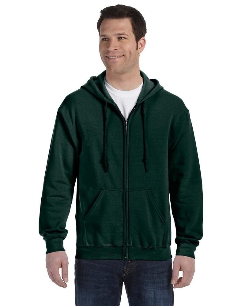 Green Hoodie Jacket Classic Cotton Fleece