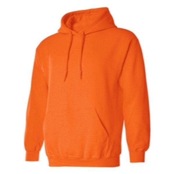 Safety Orange Hooded Pullover