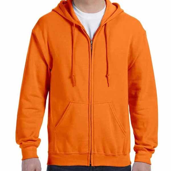 Orange Hoody With Zipper