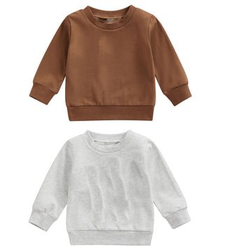 Kids Sweat Shirt Brown And White Set