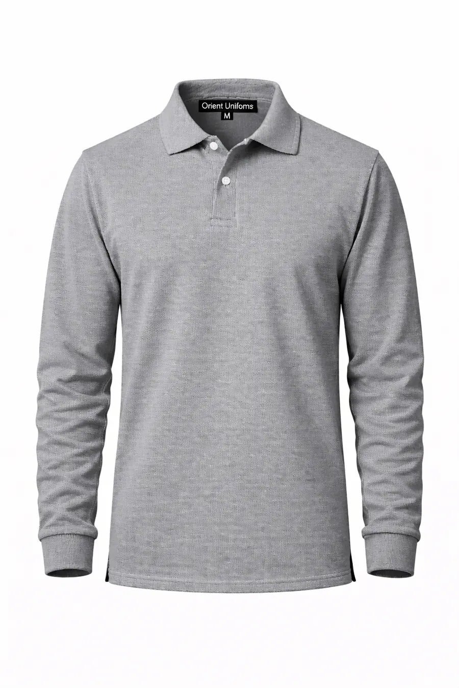 Full Sleeves Polo T-Shirt Light Gray
