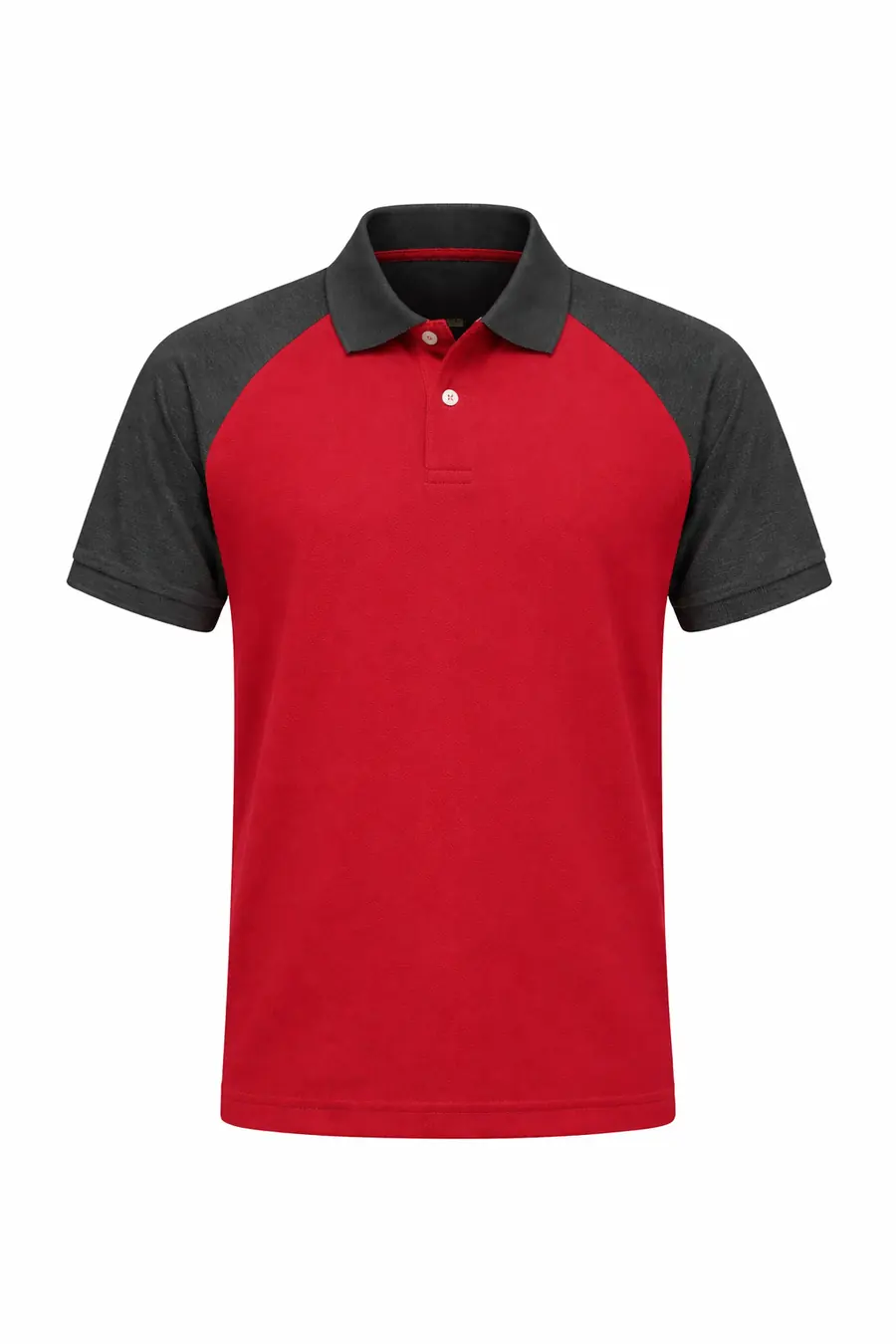 Two Color Polo Red Black