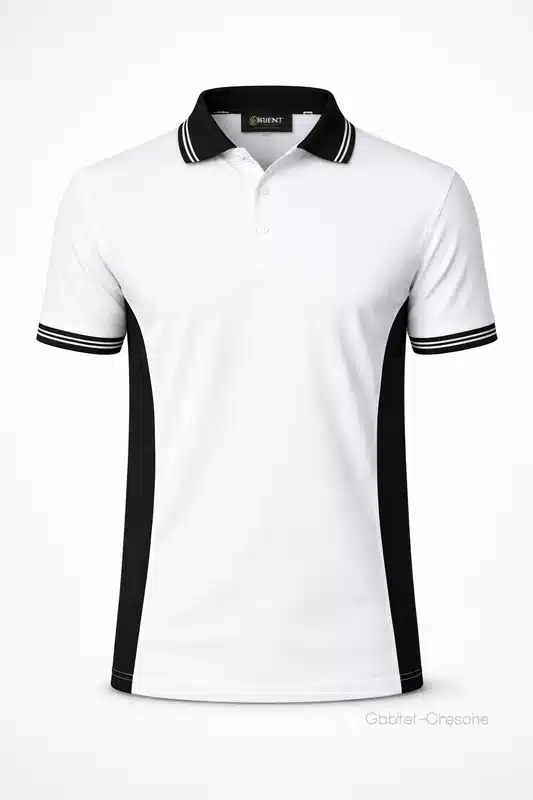 Two Color Panel Polo Shirt Modern