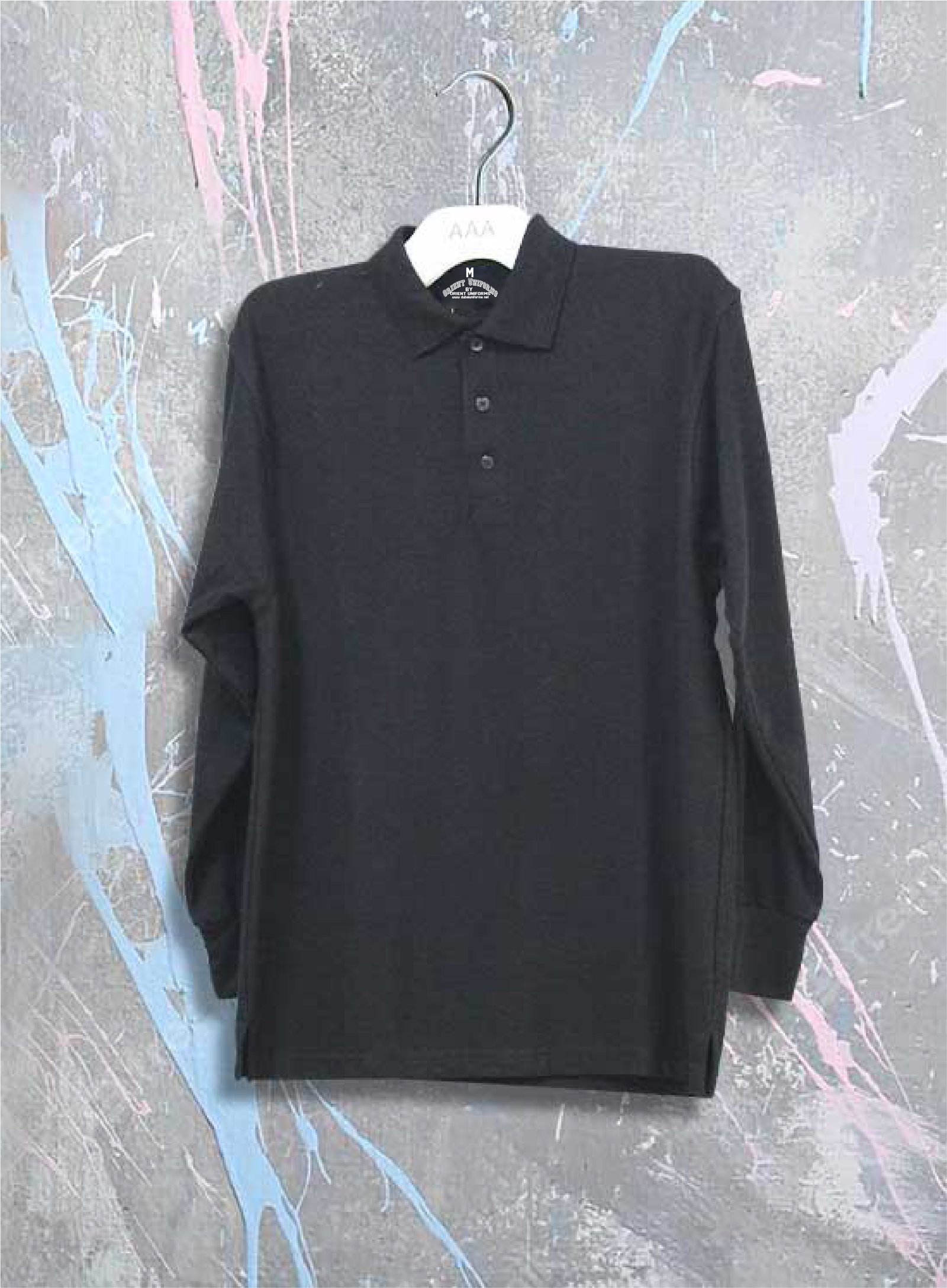 Black Color Polo Cotton Full Sleeves