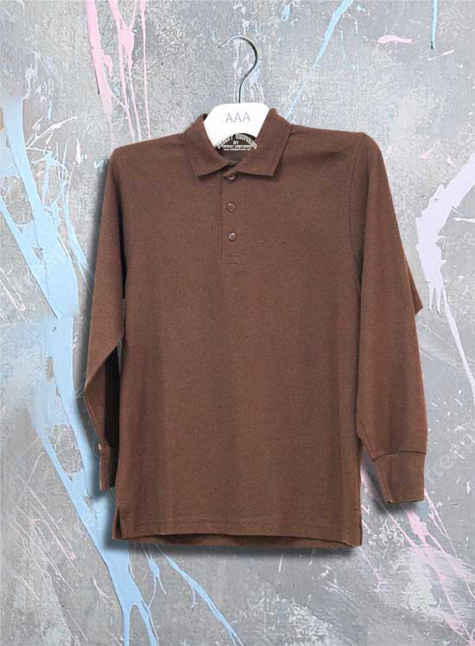 Brown Color Polo Cotton Full Sleeves