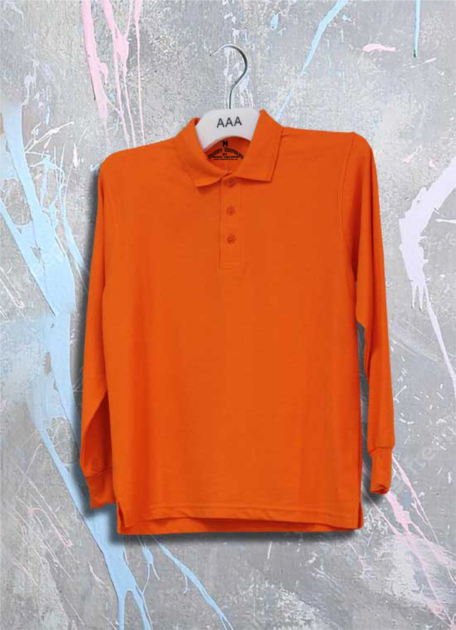 Orange Color Polo Cotton Full Sleeves