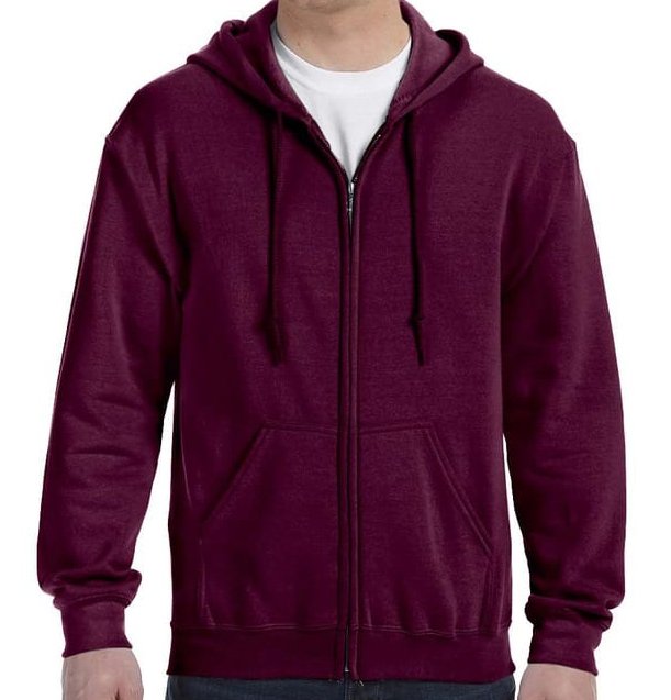 Maroon School Hoody With Zipper