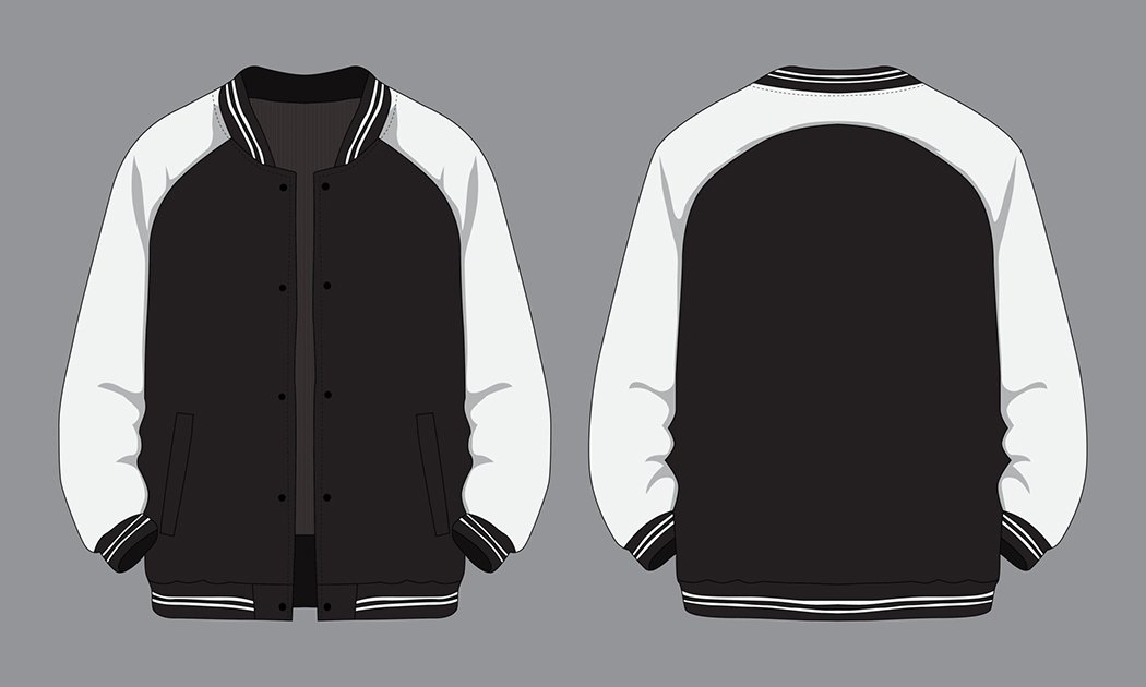 Senior Jacket School Black White مخطط