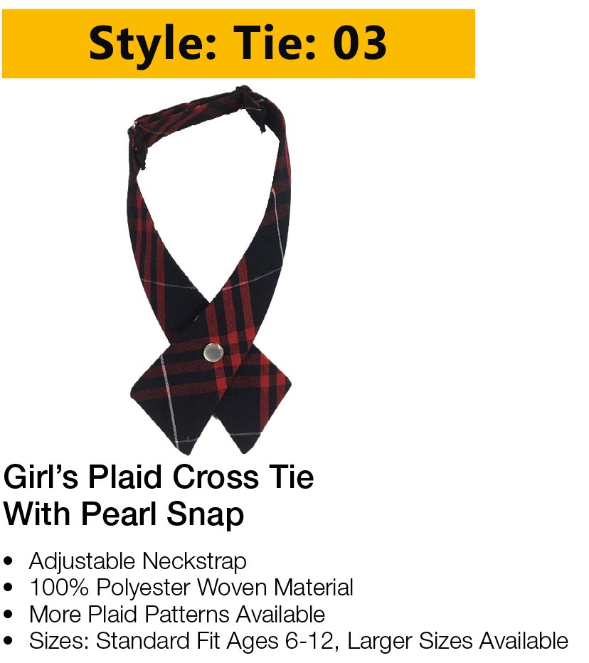 Girls Plaid Cross Tied Bow Tie مع Pearl