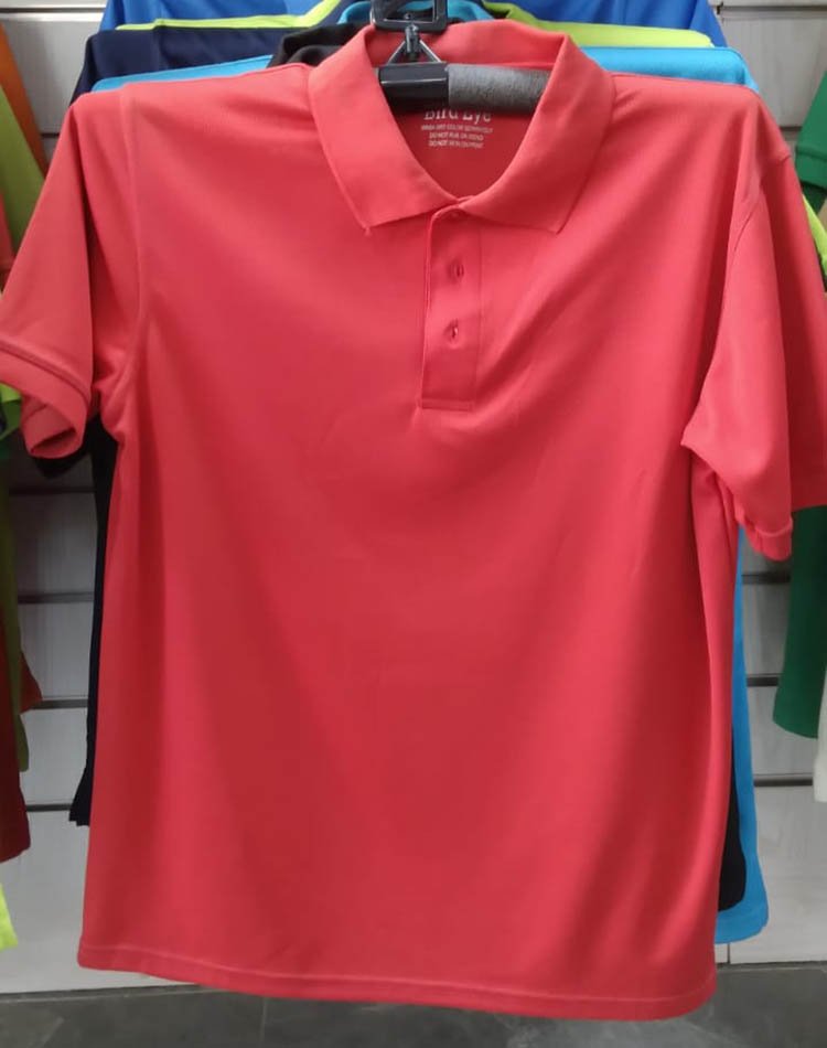 Polo Shirt Red Color Polyester Mesh