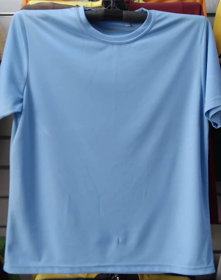 Shirt Blue Color Polyester Mesh