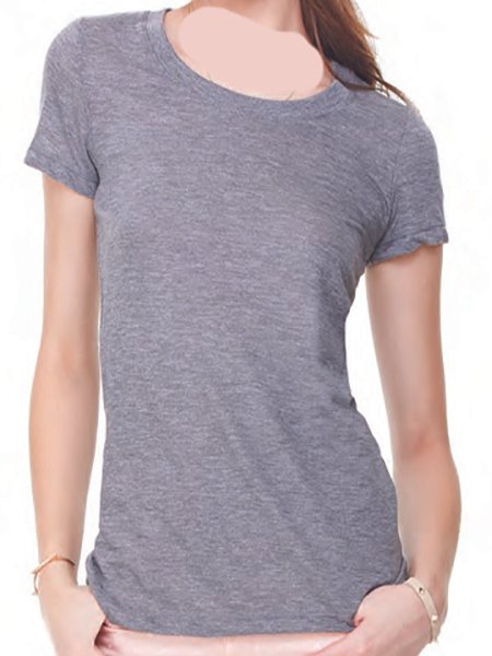 Gray Poly Cotton T-Shirts